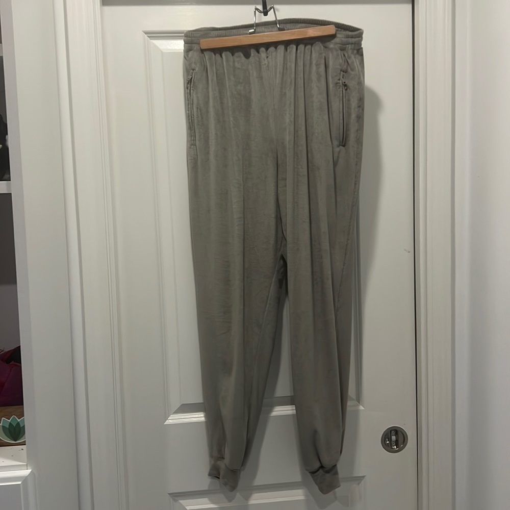 SKIMS Velour Jogger Grey/Silver Size Large